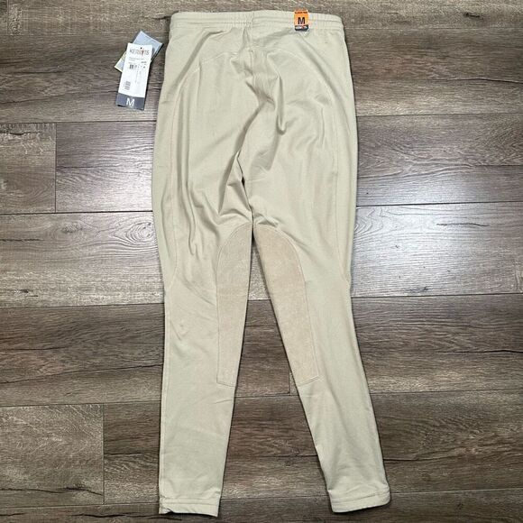 Kerrits Women’s Size Medium Flow Rise Knee Patch Performance Tights Tan NWT - Picture 2 of 7